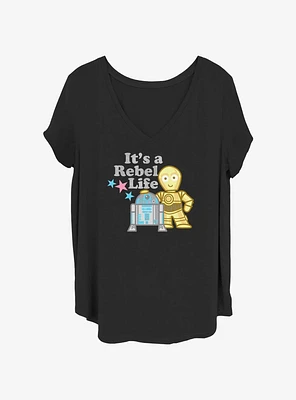 Star Wars Its A Rebel Life Girls T-Shirt Plus