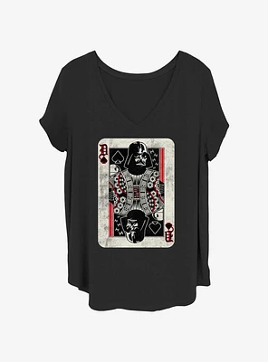 Star Wars Vader One Card Girls T-Shirt Plus