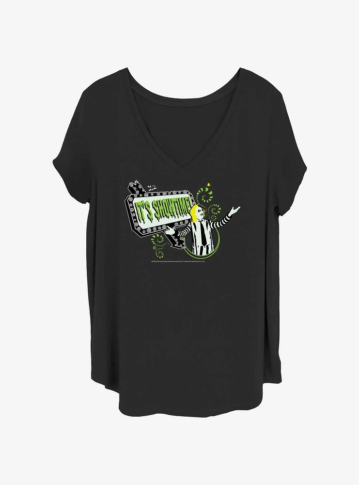 Beetlejuice It's Showtime Sign Girls T-Shirt Plus