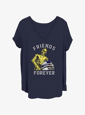 Star Wars Droid Friends Forever Girls T-Shirt Plus