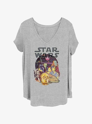 Star Wars Vintage Team Girls T-Shirt Plus