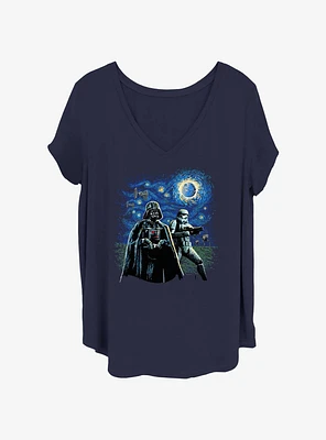 Star Wars Vader Trooper Starry Night Girls T-Shirt Plus