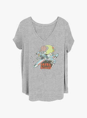 Star Wars Rebel Sticker Girls T-Shirt Plus