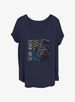 Star Wars Vader Stripes Girls T-Shirt Plus