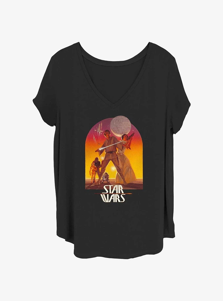 Star Wars Sunset Pose Girls T-Shirt Plus