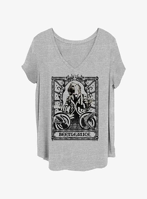 Beetlejuice Tarot Card Girls T-Shirt Plus