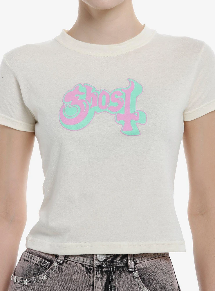 Ghost Pastel Logo Girls Baby T-Shirt