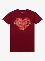 Three Days Grace Flame Heart Relaxed Fit Girls T-Shirt