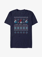 The Smurfs Ugly Sweater Smurfy Chrismas T-Shirt