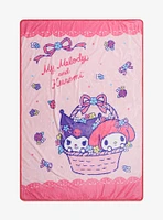 My Melody & Kuromi Basket Throw Blanket