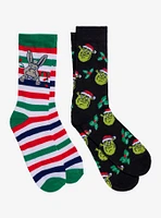 Shrek Donkey Holiday Crew Socks 2 Pair