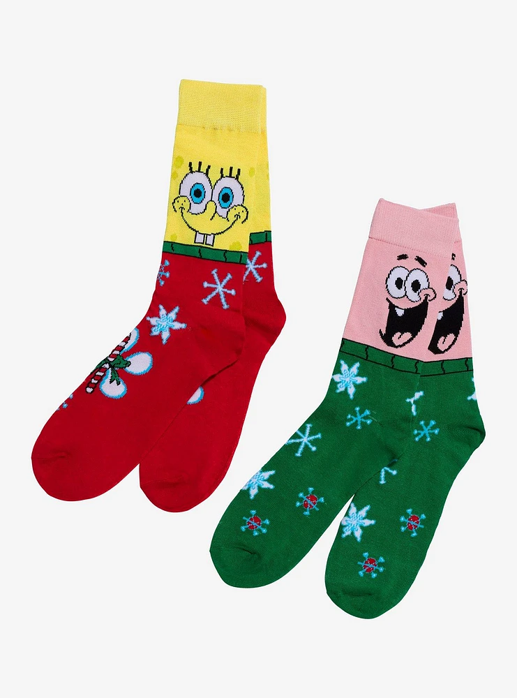 SpongeBob SquarePants Patrick Duo Holiday Crew Socks 2 Pair