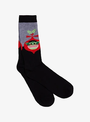 Star Wars The Mandalorian Grogu Holiday Crew Socks