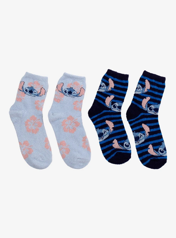 Disney Stitch Cozy Crew Socks 2 Pair Gift Set