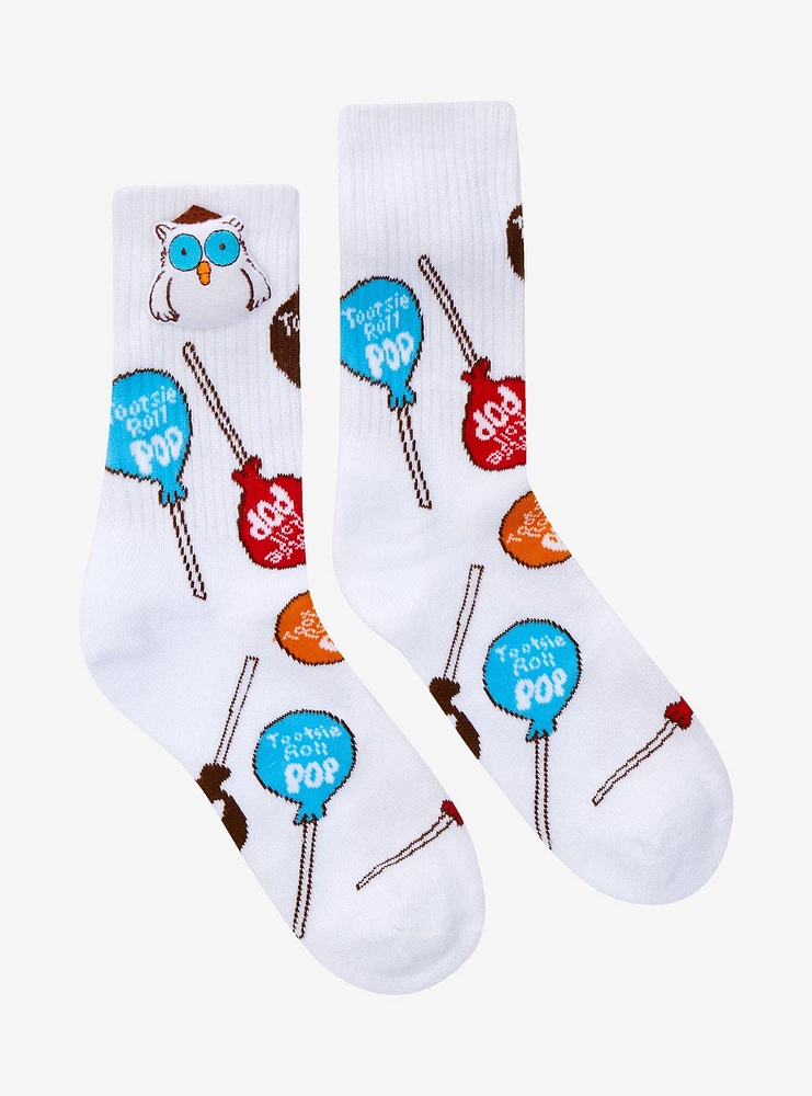 Tootsie Roll Pop Owl Crew Socks