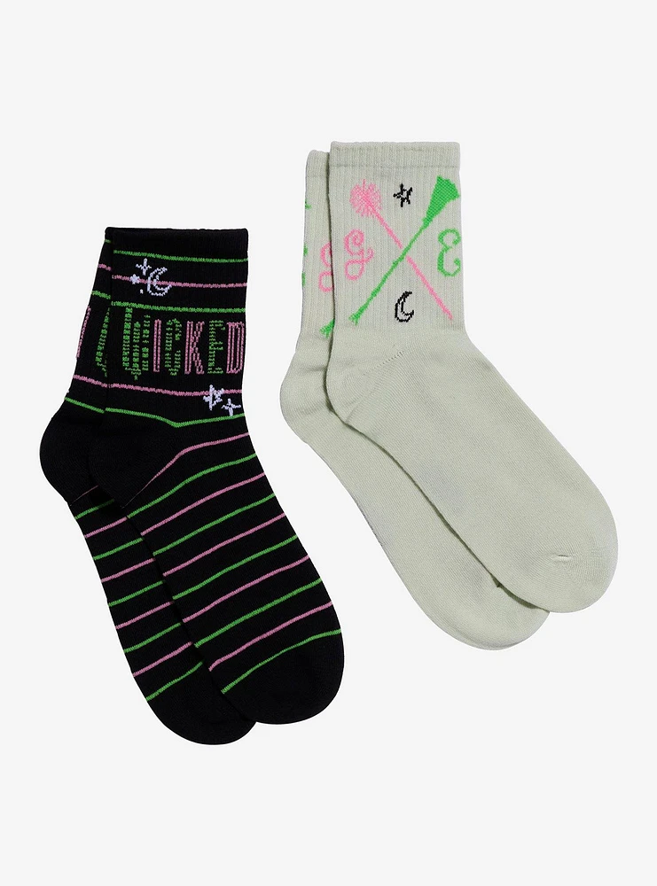 Wicked Glinda & Elphaba Crew Socks 2 Pair