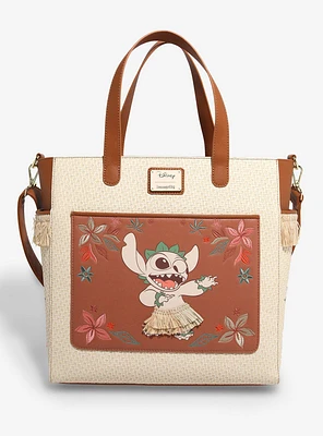 Loungefly Disney Lilo & Stitch Hula Stitch Floral Convertible Tote Bag - BoxLunch Exclusive