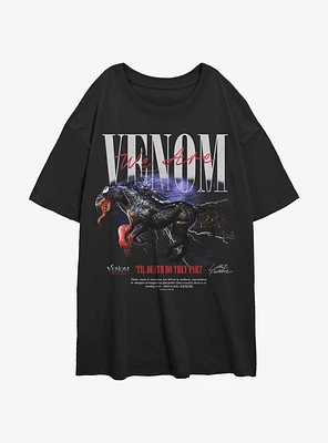 Marvel Venom Cowboy Symbiote Girls Oversized T-Shirt