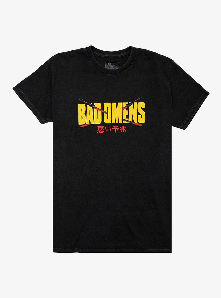 Bad Omens Samurai Woman Mineral Wash Girls T-Shirt