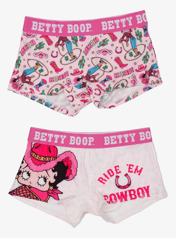 Betty Boop Cowgirl Boyshort Panty 2 Pack