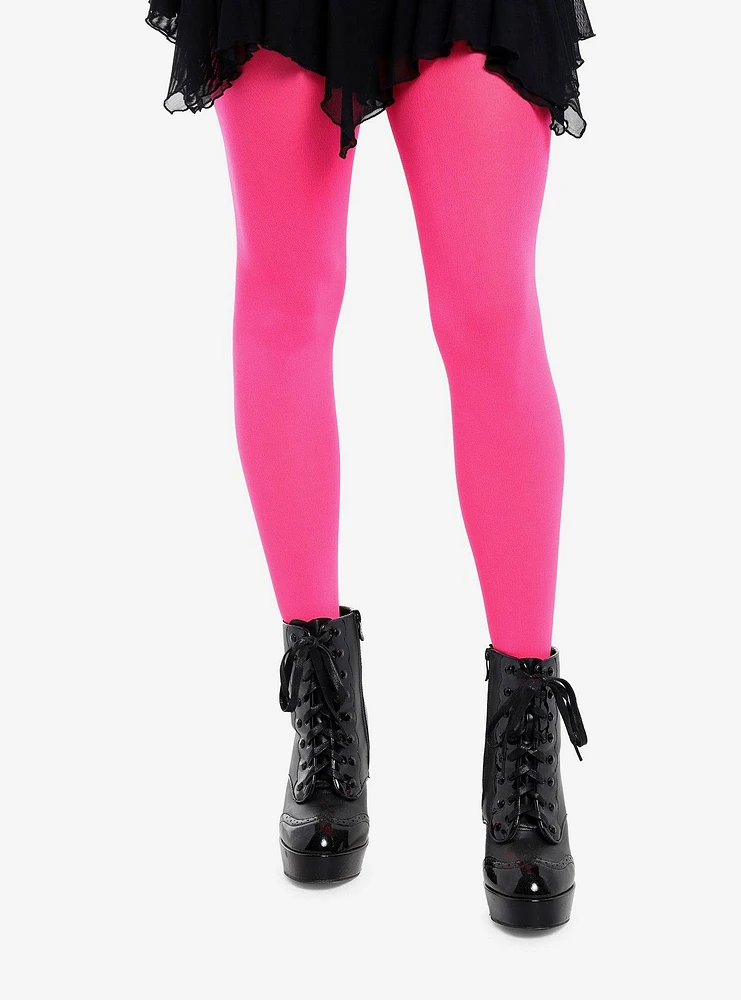 Neon Pink Nylon Tights