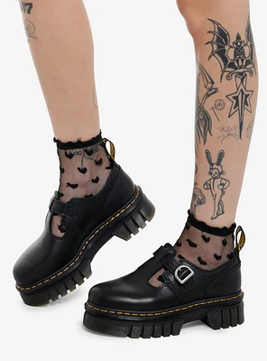 Black Heart Sheer Ankle Socks