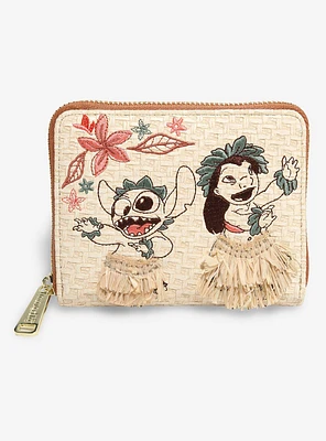 Loungefly Disney Lilo & Stitch Hula Floral Small Zip Wallet  - BoxLunch Exclusive