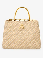 Loungefly Harry Potter Deathly Hallows Elder Wand Raffia Texture Brown Handbag - BoxLunch Exclusive