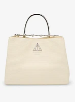 Loungefly Harry Potter Deathly Hallows Elder Wand Raffia Texture Cream Handbag - BoxLunch Exclusive