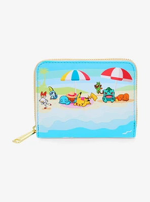Loungefly Pokémon Beach Day Scene Small Zip Wallet - BoxLunch Exclusive