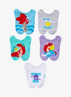 Disney The Little Mermaid Ariel No-Show Socks 5 Pair