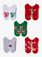 Rudolph The Red-Nosed Reindeer No-Show Socks 5 Pair