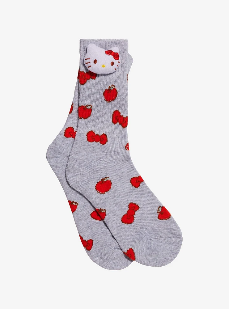 Hello Kitty Apples Plush Crew Socks