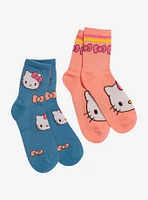 Hello Kitty Bows Ribbed Crew Socks 2 Pair