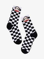 Paul Frank Plush Checkered Crew Socks