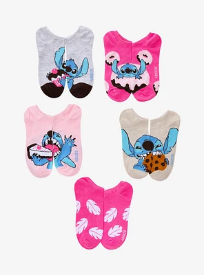 Disney Stitch Dessert No-Show Socks 5 Pair