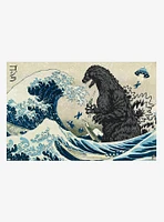 Godzilla Great Wave Off Kanagawa Poster