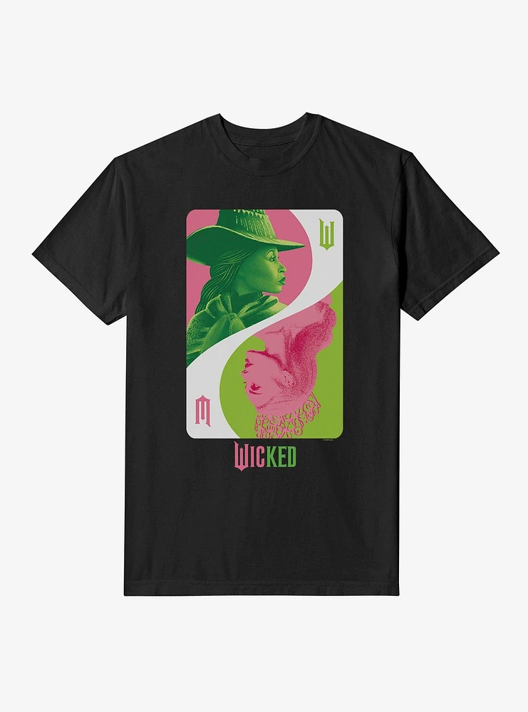 Wicked Playing Card Elphaba & Glinda Garment Dye T-Shirt