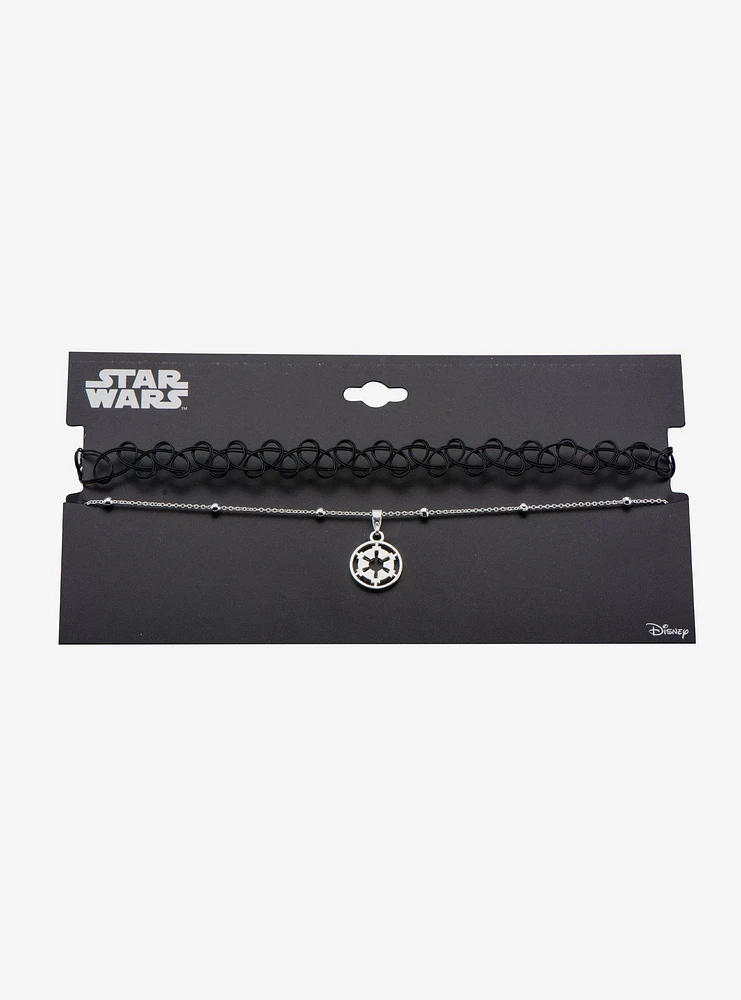 Star Wars Imperial Crest Tattoo Choker Necklace Set