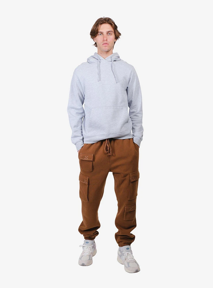 Toffee Contrast Stitch Cargo Sweatpant