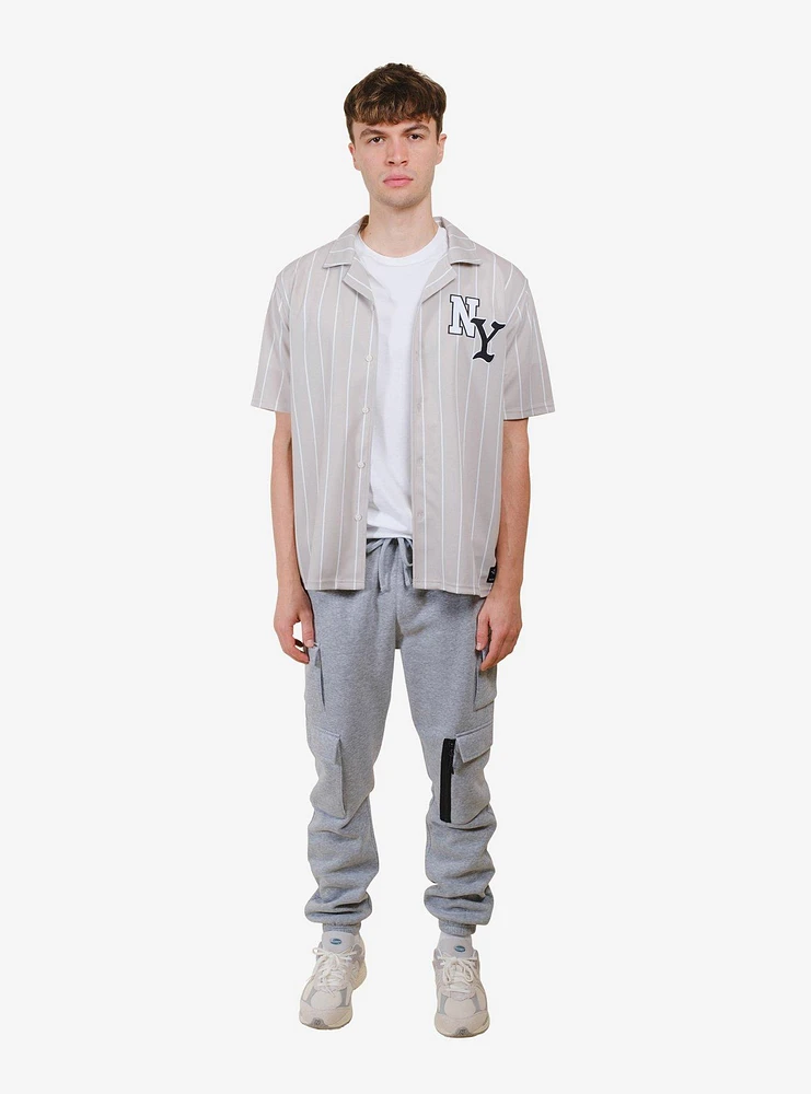 Heather Grey Fleece Utility Cargo Sweatpant