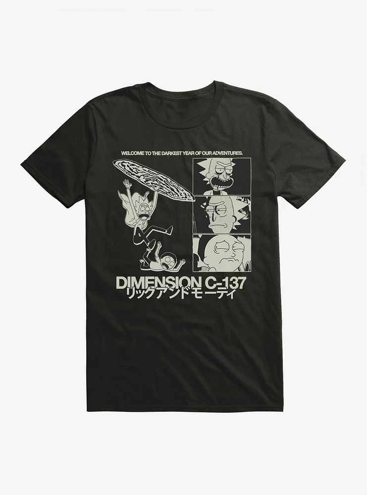 Rick And Morty Welcom To The Darkest Year Of Our Adventures T-Shirt