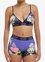 Looney Tunes Tweety Bird & Sylvester Bra Boyshort Panty Set