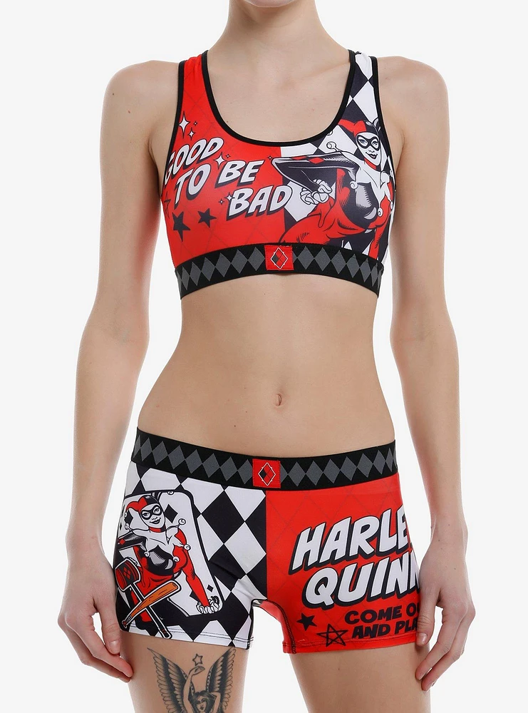 DC Comics Batman Harley Quinn Bra & Boyshort Panty Set