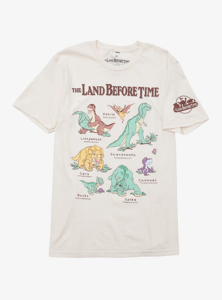 The Land Before Time Characters Chart Relaxed Fit Girls T-Shirt