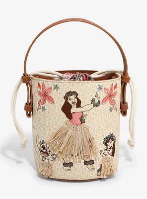 Loungefly Disney Lilo & Stitch Hula Group Floral Bucket Crossbody Bag - BoxLunch Exclusive