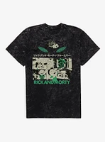 Rick And Morty Portal Panels Mineral Wash T-Shirt