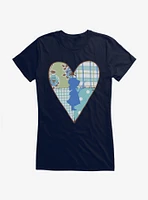 Holly Hobbie Blue Pattern Heart Girls T-Shirt