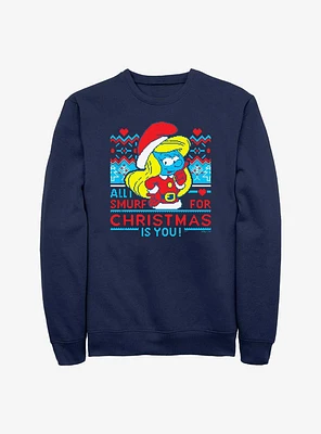 The Smurfs Smurf For Chrismas Sweatshirt