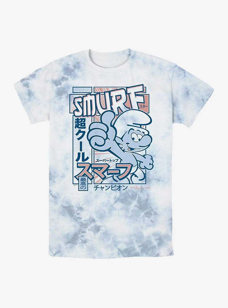 The Smurfs Super Cool Smurf Tie-Dye T-Shirt